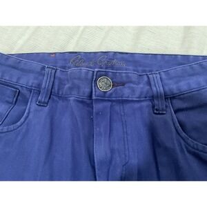Robert Graham Classic Yates Mens Blue 5 Pocket Twill Pants Size 32